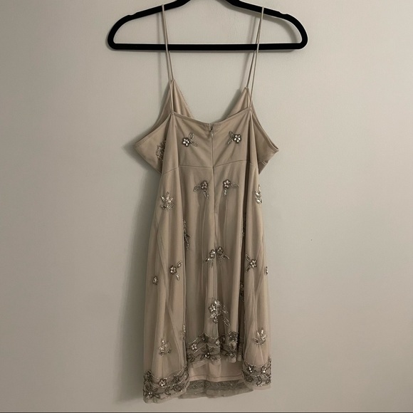 Altar’d State Grace Beaded Grey Mini Dress - Picture 7 of 11